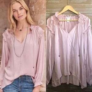 💗Sundance So In Love Ruffle Peasant Blouse